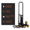 thumbnail image 2 of HELLONE Portable Stair Climbing Hand Truck, Yellow, Heavy-Duty Luggage Cart, 2 of 7