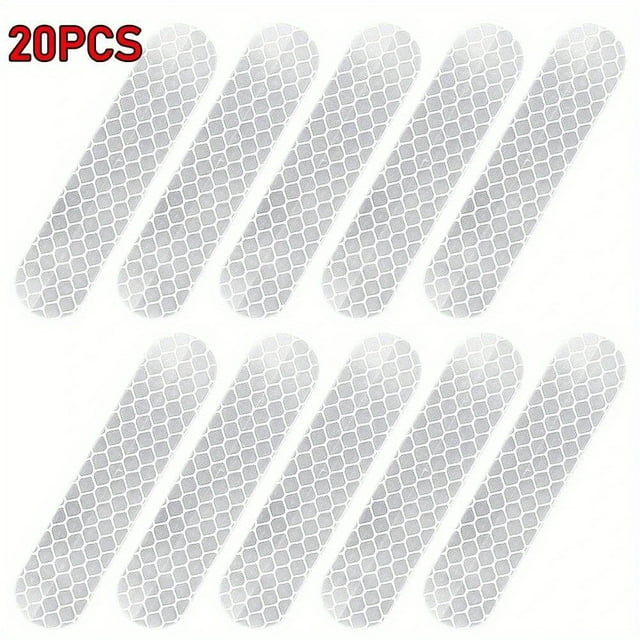 SNNROO 10-60pcs Universal Reflective Car Stickers for Safety Motorcycle Helmet Car Parts All-Weather Visibility