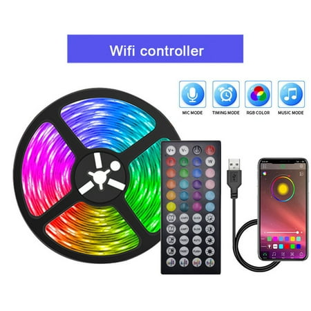 

USB Led Strip Lights 5050 RGB Led Light Strip APP Remote Control Flexible LED Lamp Tape Diode for Room Home Decoration Lighting