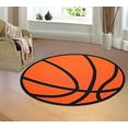 thumbnail image 1 of Terrain de Basket Enfants Orange Zone Tapis Rond, 1 of 1