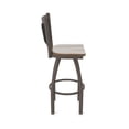 thumbnail image 4 of 870 Hadleigh 30" Swivel Bar Stool with Bronze Finish and Dark Maple Seat and Black Vinyl Back, 4 of 5