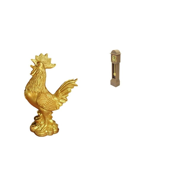 Escultura De Gallo Feng Shui, Reloj De Pie En Miniatura, Decoración Vintage Para El Hogar, Cumpleaños, Aniversarios, Inauguración De La Casa, Modelo De Sala De Estar.