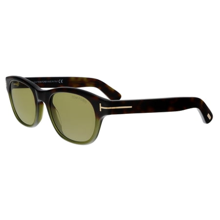 Tom Ford FT0530 55N O'keefe Havana/Olive Green Rectangular Sunglasses