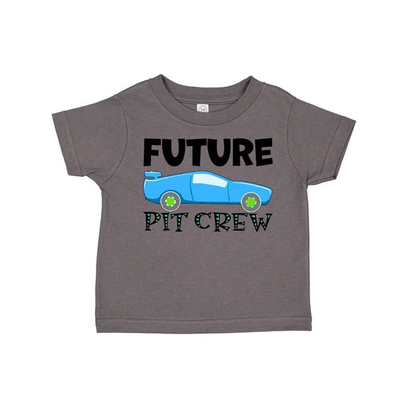 Inktastic Future Pit Crew Blue Race Car Boys or Girls Toddler T-Shirt