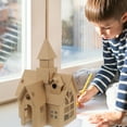 thumbnail image 4 of 2Pcs Khaki Paper Castle Shape Diy Assemble and Graffiti Castles for Kids Educational Science Kits Home Use, 4 of 9
