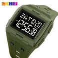 thumbnail image 3 of Square Mens Digital Watch Outdoor Sports Multi-Function Watch LED Waterproof Chronograph Electronic Watches, 3 of 5