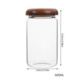 thumbnail image 2 of RENACLIPY 1Pcs Glass Canister with Wood Lid for Storing Cereals in Kitchen, 2 of 8