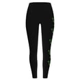 thumbnail image 4 of QATAINLAV St Patricks Day Leggings for Women Casual Stretchy High Waisted Yoga Pants Fashion Shamrock Print Running Leggings Full Length Tight Trousers Black S Camisas Para Hombres, 4 of 5
