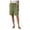 AG, variant on vigerkar Linen Drawstring Shorts for Women Elastic Waist with Pockets for Summer Light Green, M