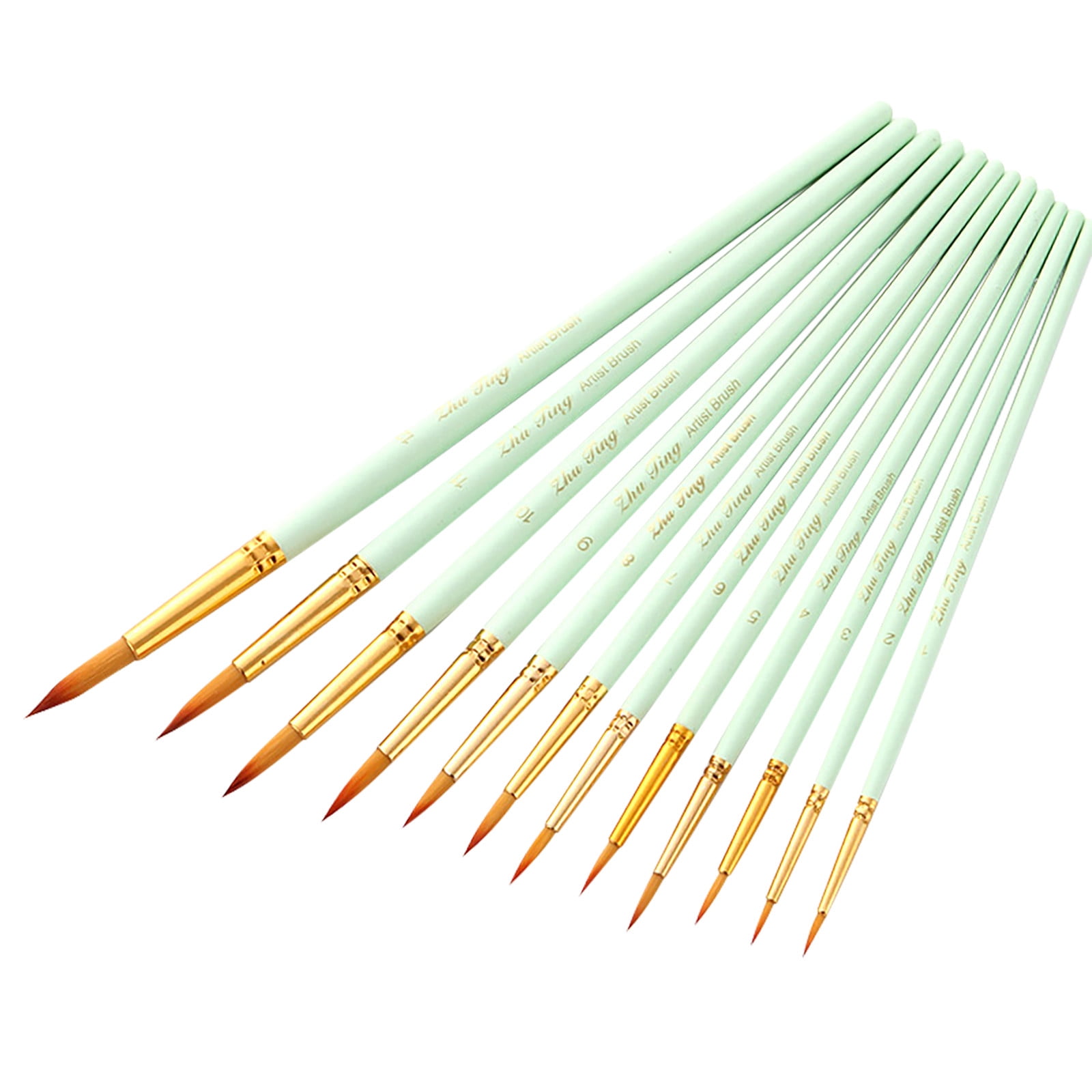 Paint Brushes Set, 12 Pcs Paint Brushes for Acrylic Painting, Oil Watercolor Acrylic Paint Brush, Artist Paintbrushes for Canvas, Kids Adult Drawing Arts Crafts Supplies