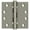White Light, variant on Deltana DSB4NB10WL 4" x 4" Square Hinges, Ball Bearings White Light
