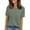Light Green, variant on Stylish Mesh Panel Patchwork T-Shirt for Women Breathable Short Sleeve Top with Unique Cutout Design XXL Size Black