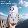 thumbnail image 3 of Decase Magnetic Case for iPhone 16 Plus Case with Built-in Kickstand,Compatible with Mag-safe,Slim Fit Shockproof Crystal Cover for iPhone 16 Plus 6.7" Clear Phone Case,Purple, 3 of 9