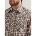 thumbnail image 3 of Wrangler Retro Core Brown & Teal Plaid - Mens Shirt  - 112351481, 3 of 4