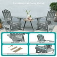 thumbnail image 6 of JONPONY Reclining Wooden Outdoor Rocking Adirondack chair,Grey, 6 of 15