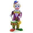 thumbnail image 4 of Juguete de hojalata vintage con forma de payaso de circo, robot, mecanismo de relojería, regalo, 4 of 7