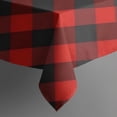 thumbnail image 4 of Red Black Checkerboard Checkered Pattern Rectangle Tablecloth 60"x102",Waterproof Polyester Rectangle Table Cloth, Wipeable Spillproof Polyester Tablecloth for Dining, Camping, Indoor and Outdoor, 4 of 6