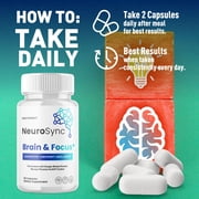 Neurosync Advanced Formula Brain Support Pills Maximum Strength Supplement Neuro Sync 300 Capsules