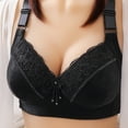 thumbnail image 3 of Sngxgn Lace Underwire Bra, Full-Coverage Lace Bra with Underwire C ups, Plunging Underwire Bra for Everyday Comfort(Black,46), 3 of 3
