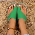 thumbnail image 5 of Lenago Women's Open Toe Mules Sandals Cross Strap Wedge Heel Slides Casual Comfortable Slip On Dressy Walking Shoes for Summer Work Party Outdoor Green 8.5, 5 of 9