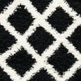 thumbnail image 5 of SAFAVIEH Dallas Jerrie Geometric Shag Area Rug, Black/Ivory, 5'1" x 7'6", 5 of 5