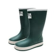thumbnail image 1 of Green Womens High Top Rain Boots With Solid Color Waterproof Design Thick Sole Comfortable For Spring Summer Rainy Everyday Wear Size 39, 1 of 5