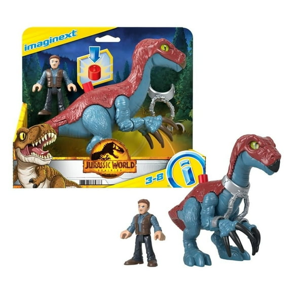 Figura de acción MATTEL Jurassic World Therizinosaurus & Owen