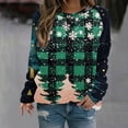 thumbnail image 5 of qucoqpe Christmas Sweatshirts for Women Merry Christmas Pullover Tops Christmas Tree Long Sleeve Shirt Holiday Blouse, 5 of 5