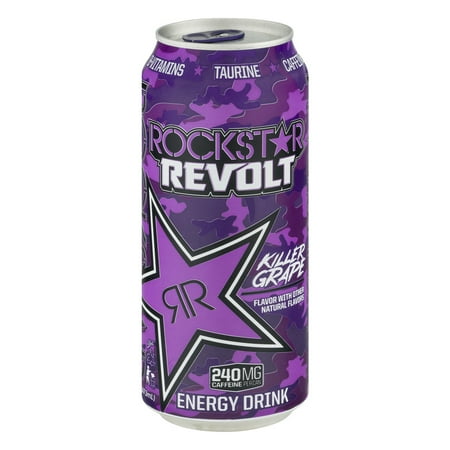 Rockstar Revolt Energy Drink Killer Grape, 16.0 FL OZ ...