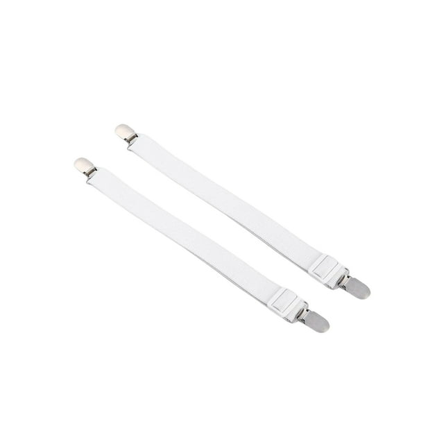 Moyic 2 uds Clip de fijación sábana de cama sujetador elástico ajustable soporte de esquina de colchón Clips correas sujetadores multiusos Juegos de cama Blanco Moyic HA077241-04