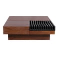 thumbnail image 5 of DECMAY ITALIAN RETRO - INSPIRED ACACIA WOOD STORAGE COFFEE TABLE ,BROWN & BLACK COLOR, 5 of 19