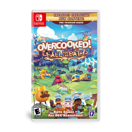Nintendo Switch Lite Turquoise with Overcooked! All You Can Eat, Mytrix 128GB MicroSD Card and Accessories NS Game Disc Bundle Best Holiday Gift