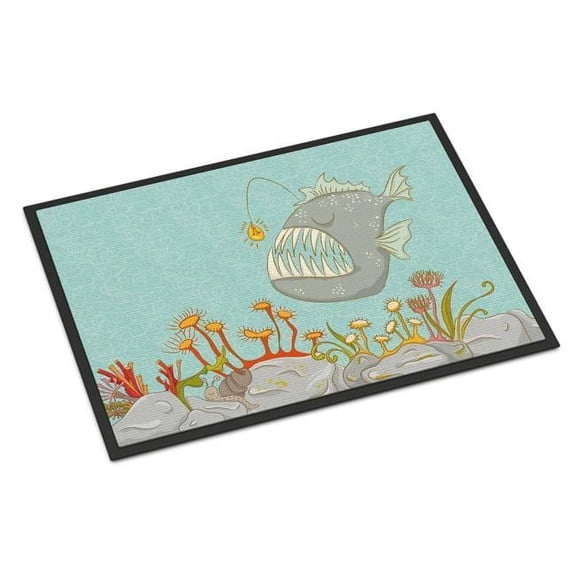 Frog Fish Scene Indoor Or Outdoor Mat - Multicolored - 24 x 36 in.