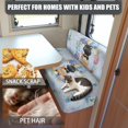 thumbnail image 5 of XYZCANDO Easter Egg RV Dinette Cushion Covers Cat Floral Bench Cushion Easy to Install Camper Accessories Stretchable 2 Seat Couch Cover Furniture Covers 1 Backrest Cover and 1 Bench Cover Blue, 5 of 7