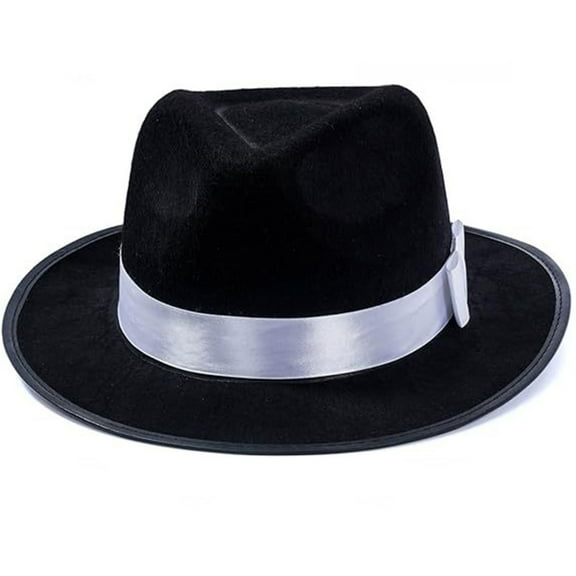 lanema Stage Props Fedora Hat for Masquerade Party Gentleman Hat Jazzs Hat with Belt Adult Carnival Party Costume Accessory Cap