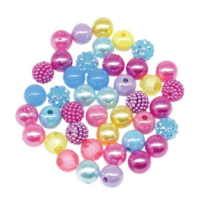 12 Packs: 100 ct. (1,200 total) Mixed Gumball Beads by Creatology