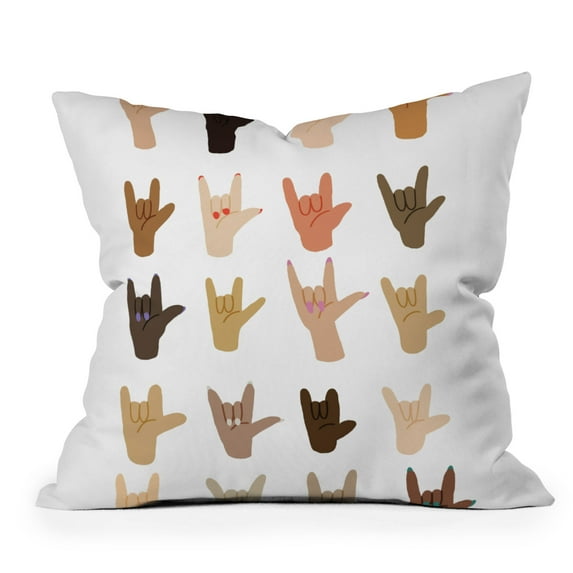 Society6 I Love You I by Nick Quintero Throw Pillow