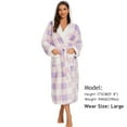 thumbnail image 3 of Rosa Junio Plush Robes for Women, Fleece Fuzzy Womens Robe Long, Soft Warm Women's Bathrobe with Hood for Bath Spa Shower House, 3 of 7