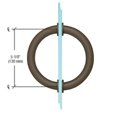 thumbnail image 2 of CRL SDPC5750RB Oil Rubbed Bronze 5-1/8" Tubular Back-to-Back Circular Style Brass Shower Door 3/4" Diameter Pull Handles, 2 of 5