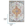 thumbnail image 3 of Livabliss Harput Vintage Medallion Area Rug,8'10" x 12'6",Orange/Navy, 3 of 11