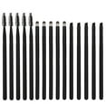 thumbnail image 1 of 15pcs Pinceles de maquillaje práctico cepillos cejas cepillos de labios pinceles de pestañas negro, 1 of 6