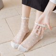 thumbnail image 2 of Zhengup Women's Ruffle Sheer Socks Mesh Casual Lace Socks Summer Ultra Thin Cool See Through Ankle Socks for Women, 2 of 7