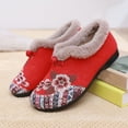 thumbnail image 5 of Women's Suede Fleece Lined Casual Shoes Winter Warm Slip On Loafers Non Slip Short Snow Booties, 5 of 6