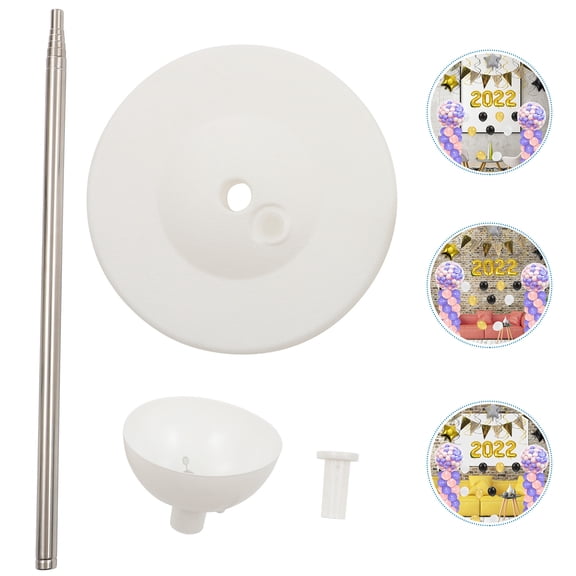 Amosfun White PVC Balloon Pole Stand, Easy Assembly Balloon Holder for Weddings, Parties, Events, 1 Set Included