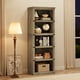 thumbnail image 5 of Qinaqin Farmhouse style de Profundidad Madera Bookcase Gris 67.4 Inches Alto y 24.5 Ancho 5 Niveles Almacenamiento para Living Sala Oficina en Casa, 5 of 8