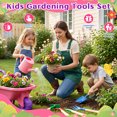 thumbnail image 3 of JoyStone Kids Gardening Tool Set with Wheelbarrow and Watering Can, 16-Piece Set with Wooden-Handle Tools, Ages 3-6, 3 of 10