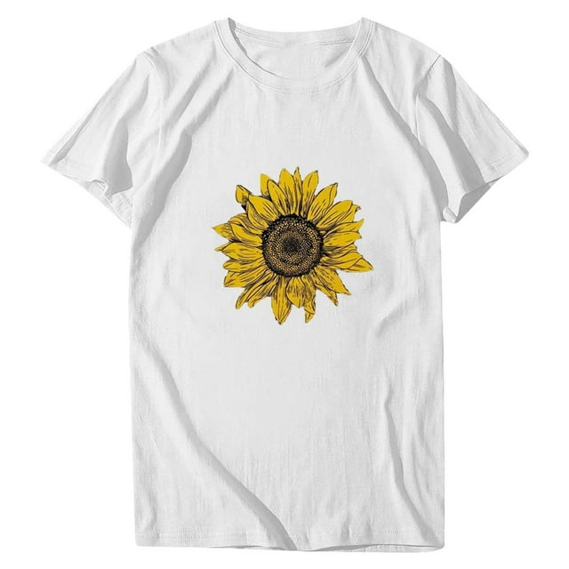 Birdeem T-Shirt Blouse à Manches Courtes à Col Rond Imprimé pour Femmes Grande Taille