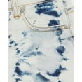 thumbnail image 2 of Aqua BLUE/WHITE Girls' Tie Dyed Denim Shorts, US 10, 2 of 2