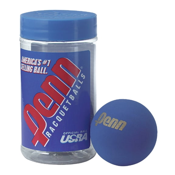 Penn Racquet Balls Rubber Durable Ideal for Racquetball, Blue (3 Count)