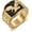 Gold, variant on Bald Eagle Ring for Men, Stainless Steel Biker Western Ring, Freedom Symbol Gift for Veteran and Dad